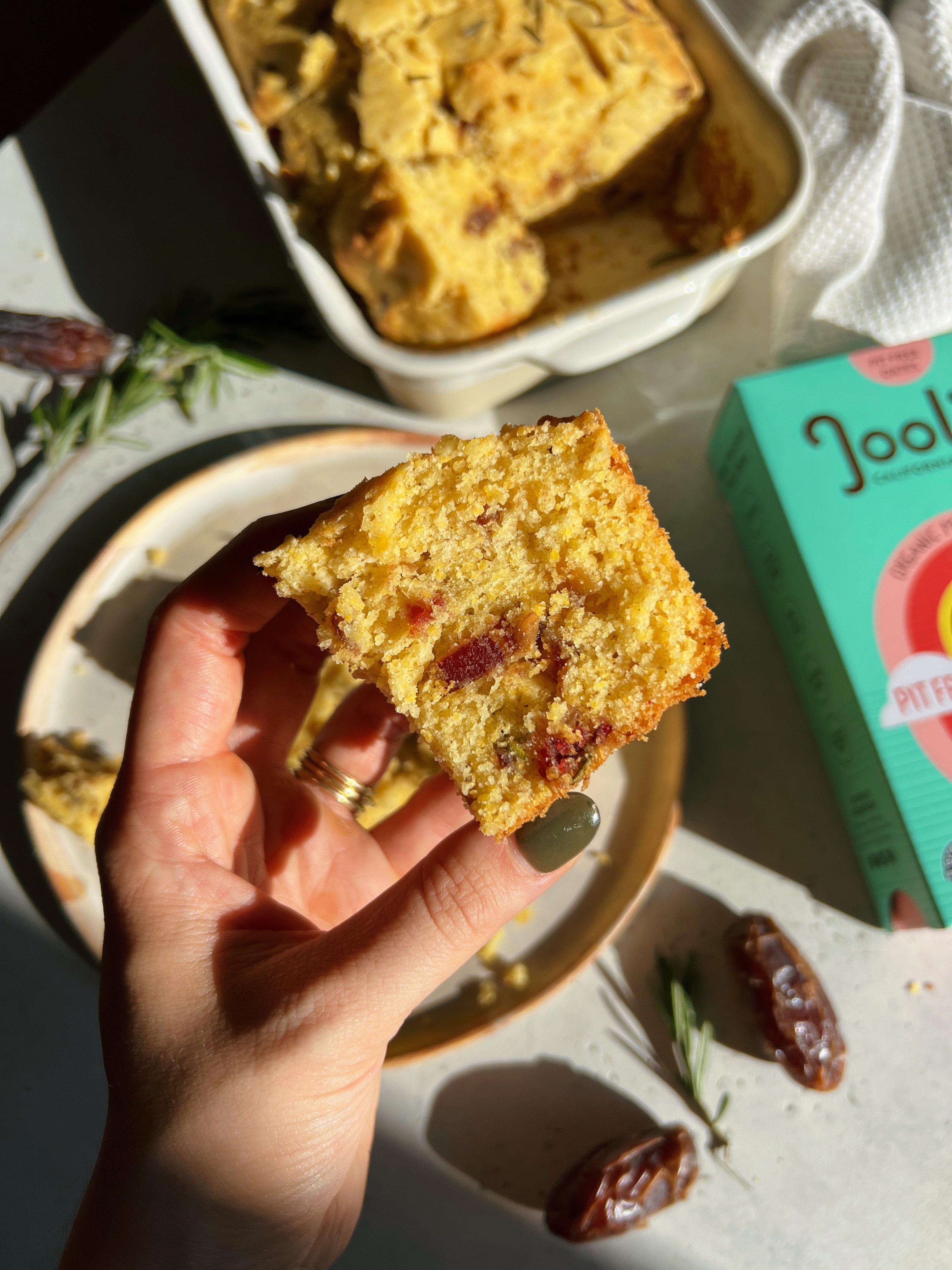 Rosemary Date Cornbread