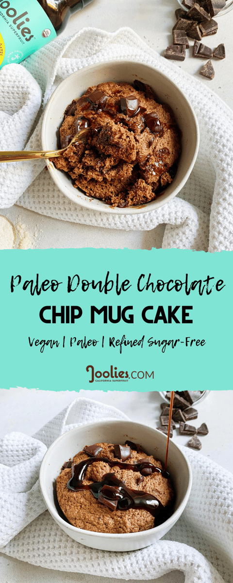 paleo double chocolate chip mug cake