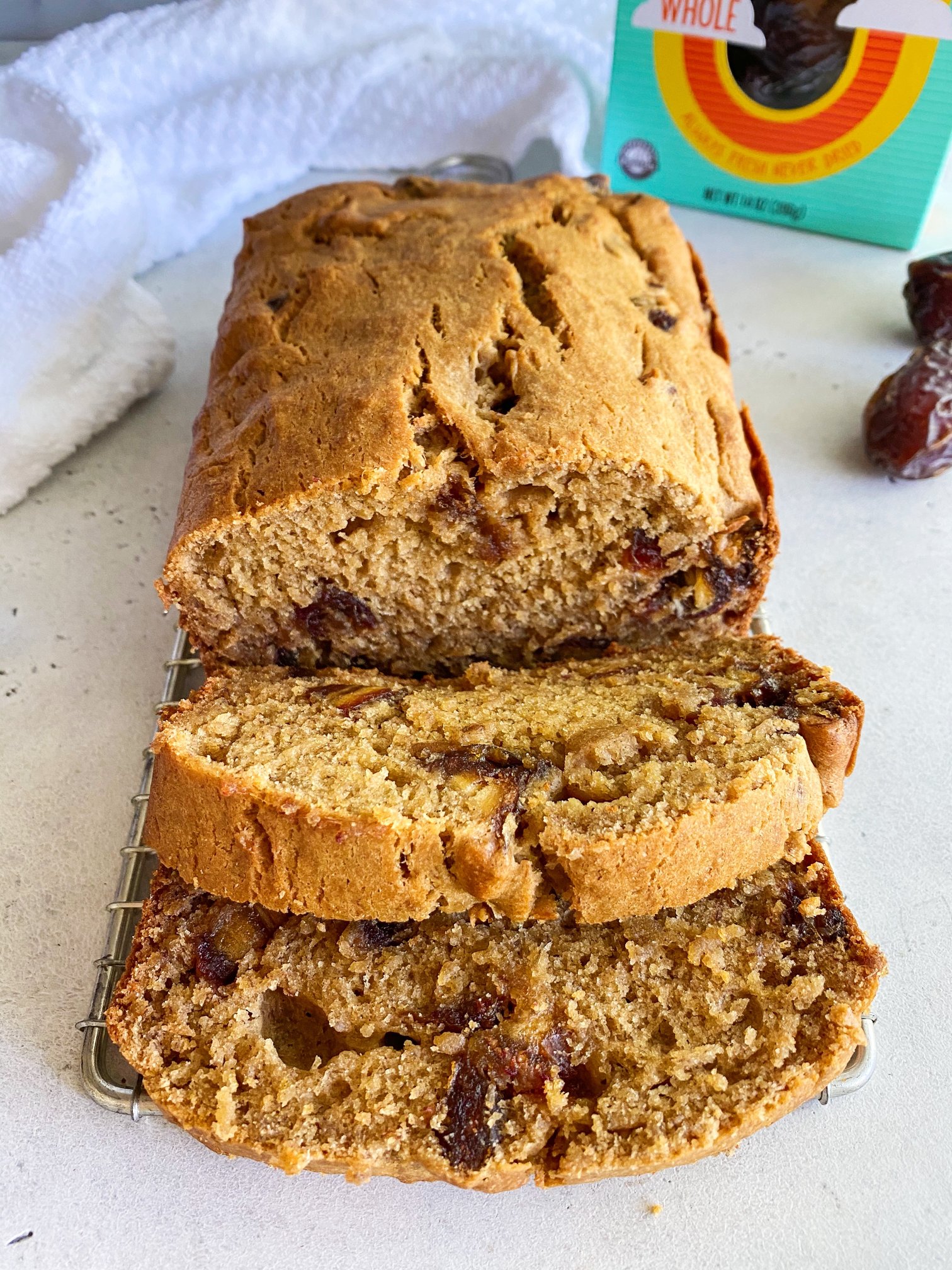 Fluffy Banana Date Bread