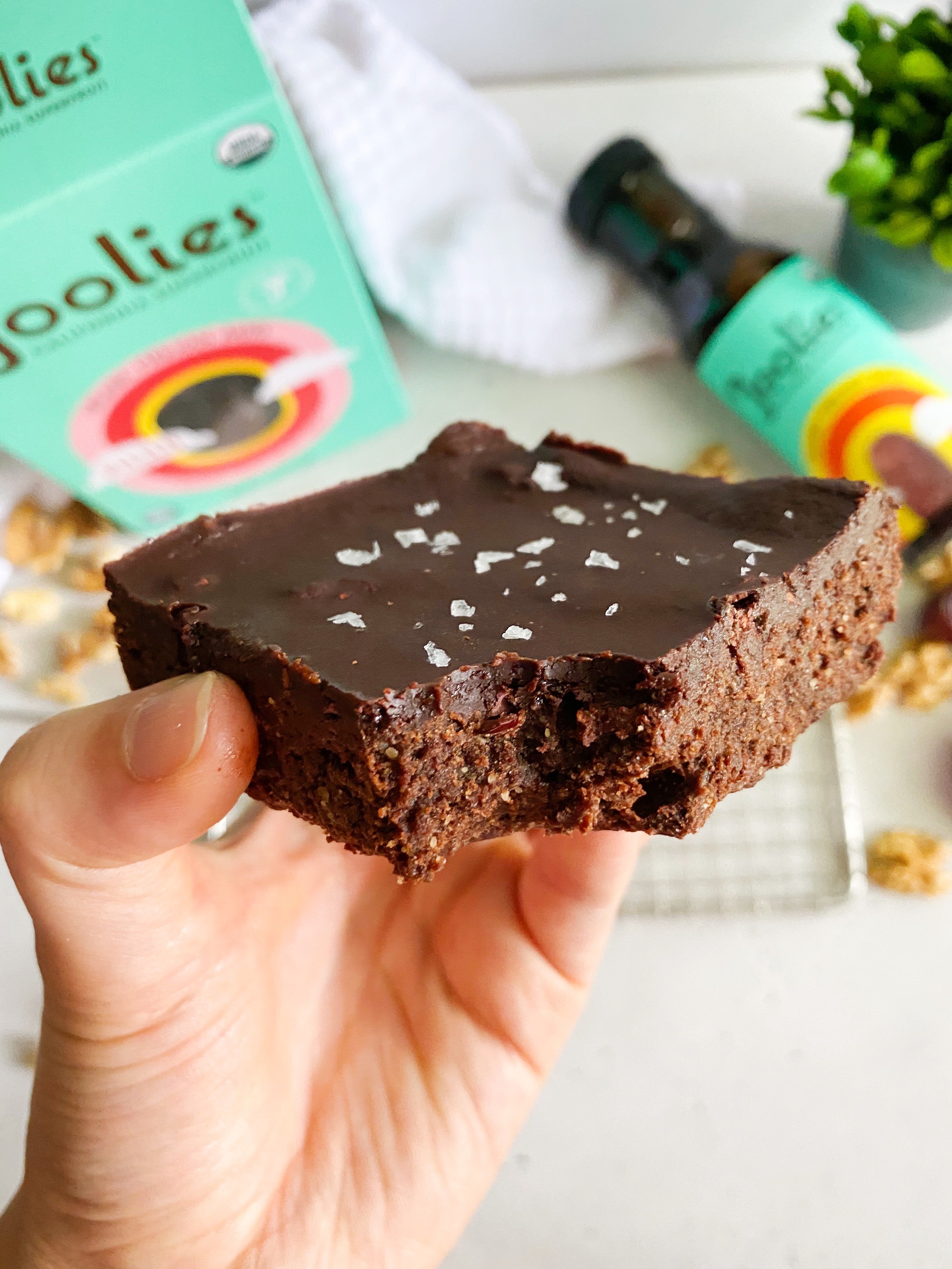 Easy No Bake Vegan Brownies