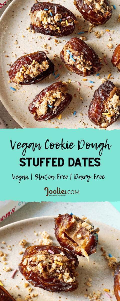 vegan cookie dough stuffed dates