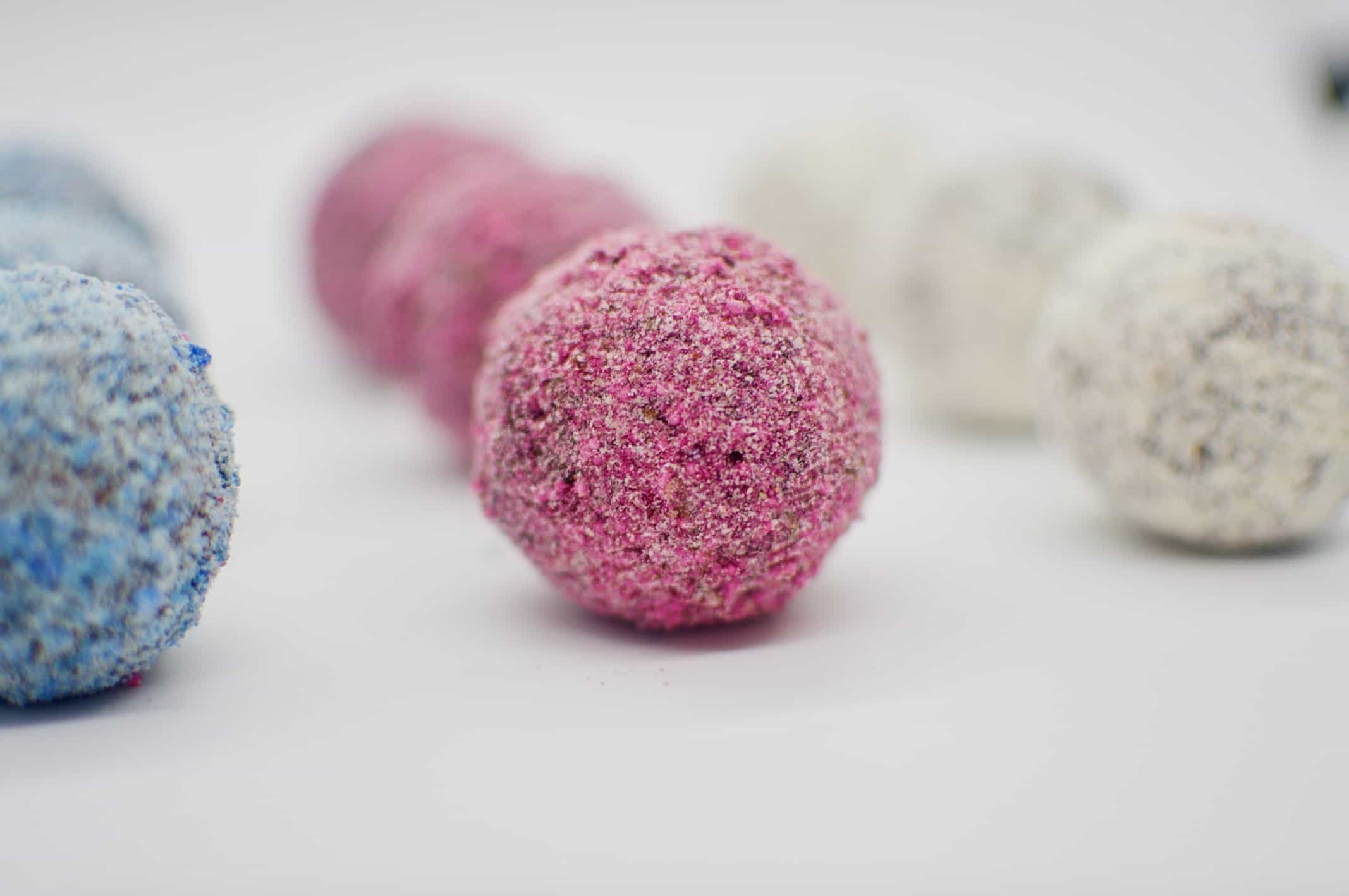 Red, White, and Blue Date Bliss Balls